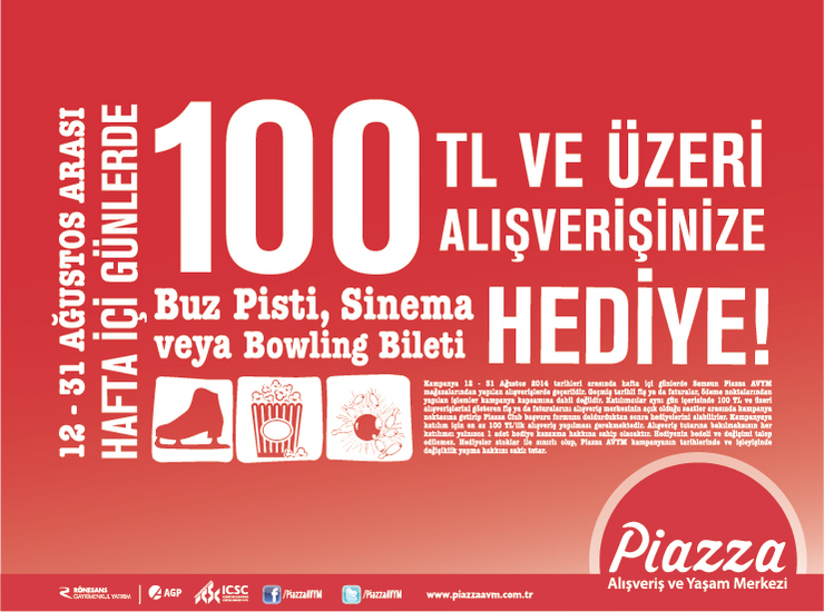 100 TL ve Üzeri Alışverişinize Hediye!