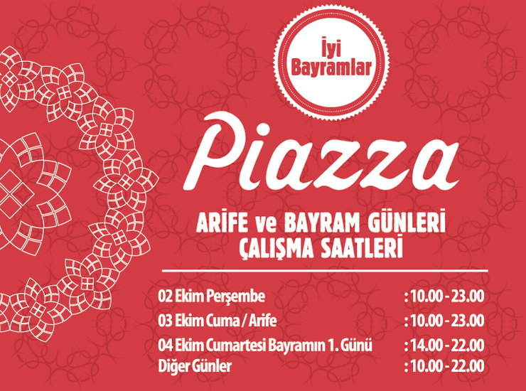 Arife ve Bayram Günleri Çalışma Saatleri