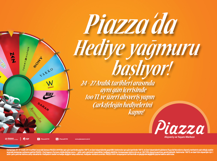 Piazza'da Hediye Yağmuru Başlıyor!