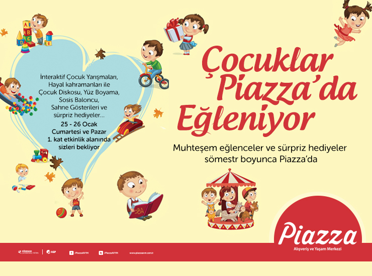 Çocuklar Piazza'da Eğleniyor