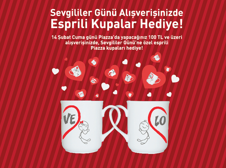 Sevgililer Günü Alışverişinizde Esprili Kupalar Hediye!
