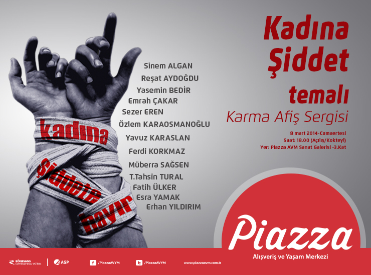 Kadına Şiddet Temalı Karma Afiş Sergisi